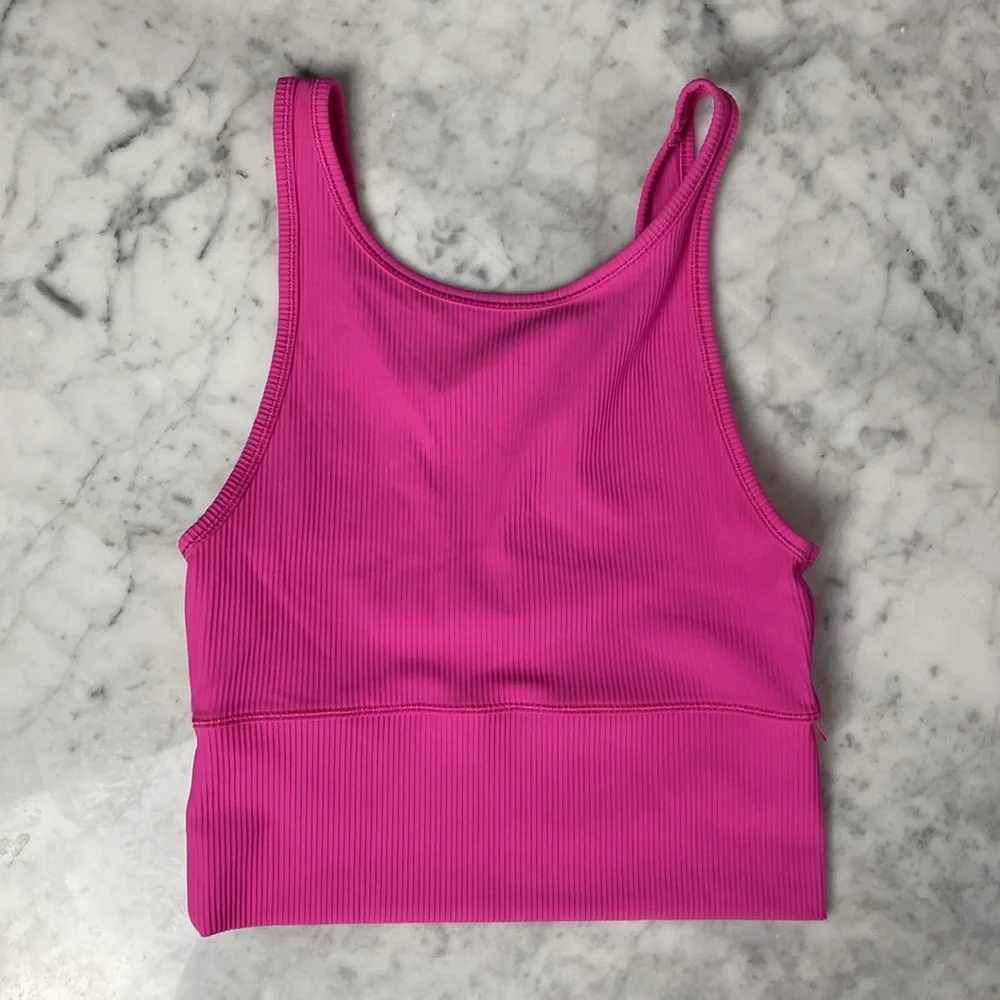 Lululemon Pink Ribbed Tank Top - Picture 3 of 3